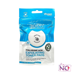 Beauty Formulas Hyaluronic Acid Exfoliating Toner Pads - 30 pcs