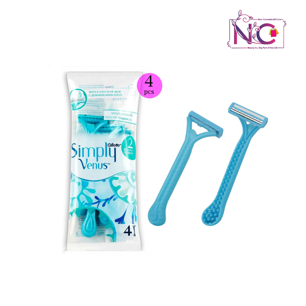 Gillette Simply Venus 2 Disposable Razor For Women (4pcs)